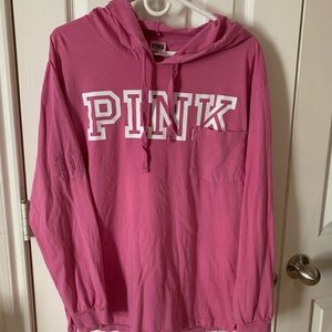Victoria’s Secret Pink LS T-shirt Hoodie Sz L